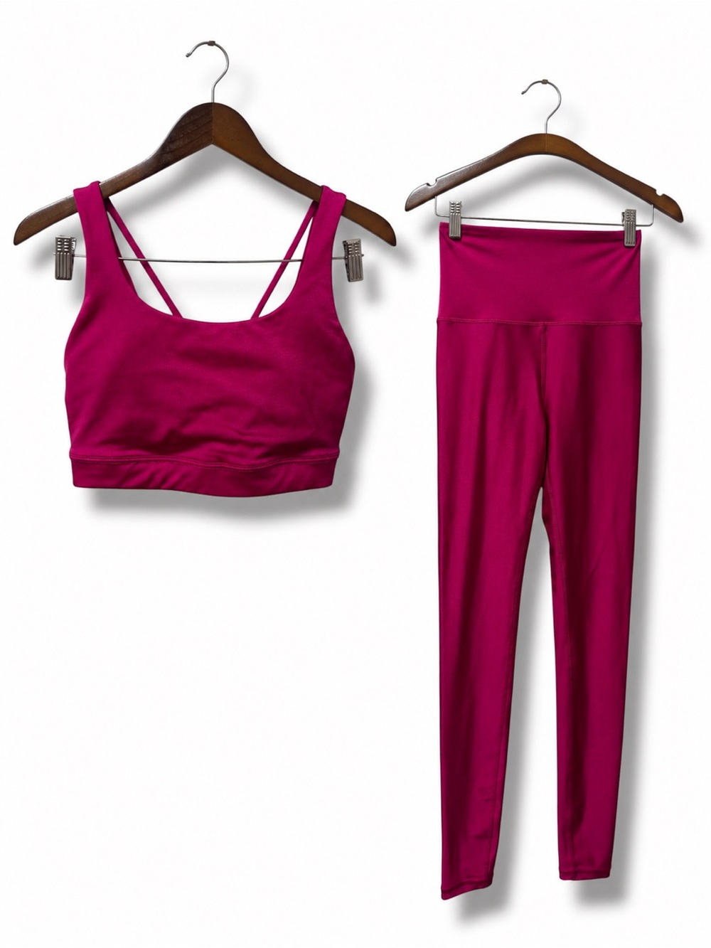 Athleta | NWOT Bright Magenta Matching Workout Set (Sports Bra + Leggings) XS/S - Picture 2 of 14